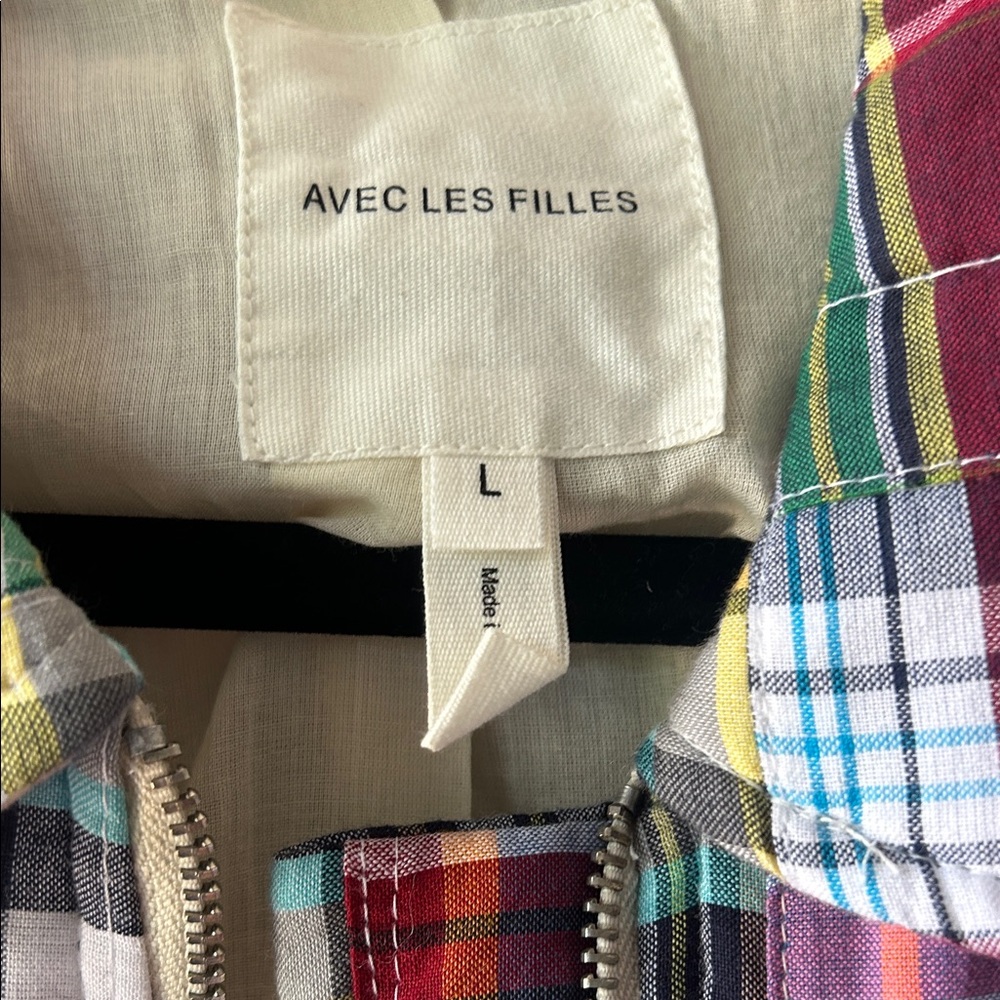 Avec Les Filles Multicolor Plaid Quilted Jacket - Picture 3 of 10